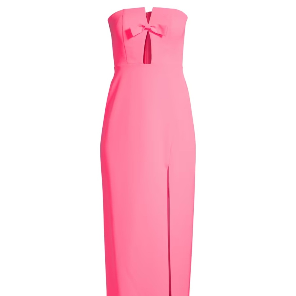 NWT Liv Foster pink cut-out crepe column gown size 8